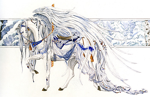 Carousel Horse 1: Angel White